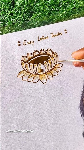 Easy 3d lotus mehndi design ||lotus flower mehndi tutorial#mehndi#lotus#henna#art #ytshorts#shorts