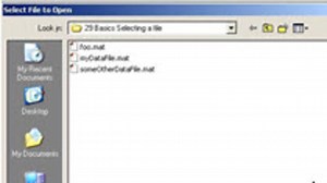 MATLAB Basics video: UIGETFILE for selecting a file in a script, function or GUI