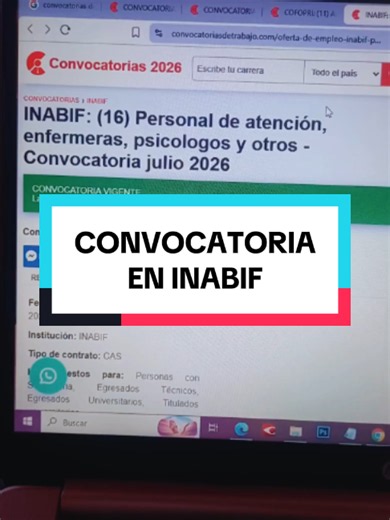 Nuevos empleos 2026 en el INABIF 🔴 Hay puestos para Personas con Secundaria, Egresados Técnicos, Egresados Universitarios, Titulados universitarios. 🔴 Se requiere personal en: Áncash, Ayacucho, Junín, La Libertad, Lambayeque, Lima, Loreto, Puno, Tacna 🔴 Carreras solicitadas: Administración, Ciencias de la salud, Ciencias humanas, Ciencias sociales, Contabilidad, Economía, Educación, Enfermería, Psicología, Operador(a) de prevención y seguridad, Vigilancia y seguridad 🔴 Remuneración: Entre S/