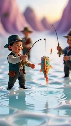 Tiny Fishermen Catch Sprinkle Fish in a Frosting Ocean!