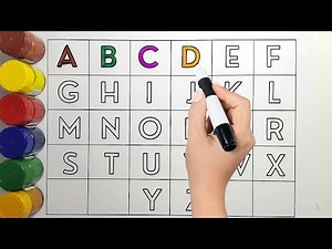 Alphabet, ABC song, ABCD, A to Z, Kids rhymes, collection for writing along dotted lines for toddler