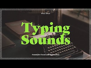 Peaceful Typewriter Typing Sounds for Relaxing | 옛날 타자기 치는 소리, 타이핑 ASMR
