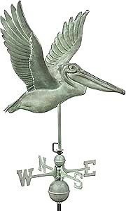 Good Directions Pelican Weathervane, Blue Verde Copper