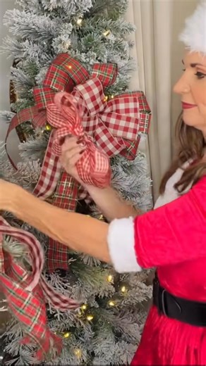 Whipped up this easy DIY Christmas bow using Dollar Tree ribbon — festive, fun, and budget-friendly! 🎀🎄✨ | Olivia's Romantic Home DIY