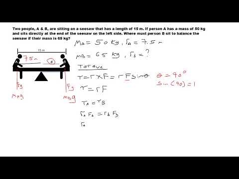 Torque Seesaw Balance Example (Static Equilibrium - Physics)