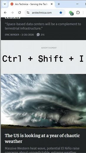Open Developer Tools Instantly | Chrome Shortcut