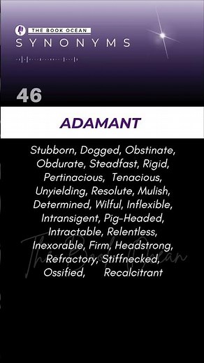 ADAMANT - A to Z English Vocabulary #TheBookOcean