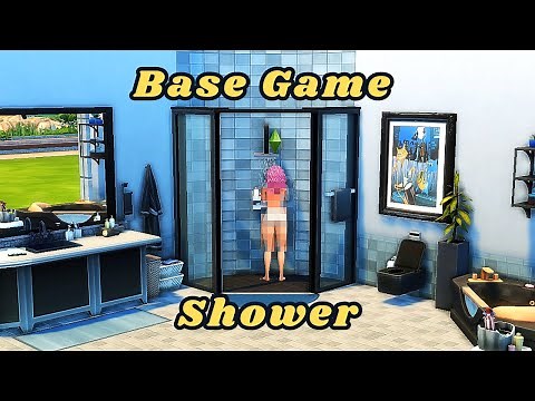 The Sims 4 - ✨Step by Step Base Game Walk In Shower 🚿 || No CC || Bathroom tips and tricks