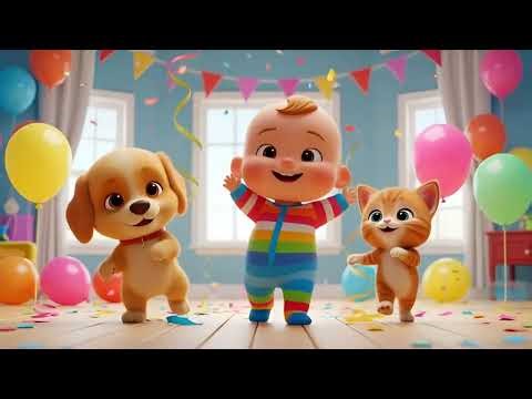 Birthday Cake & Party Animals 🎂🐵🎉 | Fun Nursery Rhymes & Baby Songs for Toddlers | Learn ABC