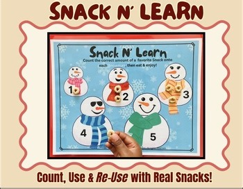 Snowman Counting Mats 1–5 | Winter Math Centers |Counting Activity for Pre K - K