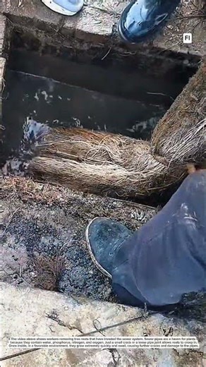 Remove tree roots that have encroached on the drainage system