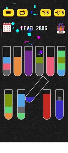 Water sort puzzle level 2806 #watersortpuzzle #puzzlesolving #games #solveitwithme #colorsorting #2k