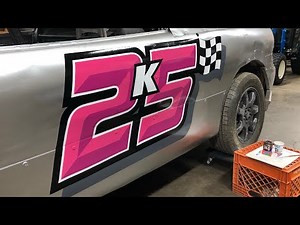 Race car hand lettering, the old skool way.