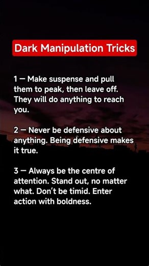 💥"DARK MANIPULATION Tricks You Must Know | Powerful Psychological Tactics Explained" #shorts