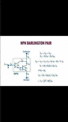 NPN Darlington Pair Circuit Explained #npn #darlington #techeducation #tech #electronic #engineering