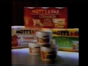 MOTTS Applesauce Commercial 1987