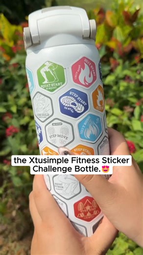 Wait? WHAT!!! 🚨 The Fitness Challenge Sticker Bottle 🚨 It comes with 42 Motivational Stickers Of Fun Workout Activities. The Idea Is That Everytime You Finish A Workout – You Get To Stick On The Matching Sticker! Get Yours Today 👇https://xtusimple.com | Xtusimple