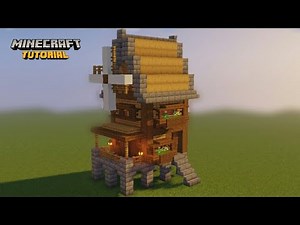 Minecraft: How to build a cute windmill house | Medieval starter house tutorial ✔