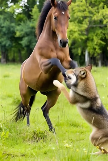 This Horse's Reaction to Wolves Will Shock You 🐺😱
