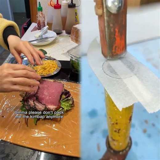 Kimbap ⏭ assimulation ⏭ korean cafe sandwich #koreanfood #koreanmomcooks #koreancafe #assimulation