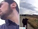 Incredibly brave man films himself being chased by a bull