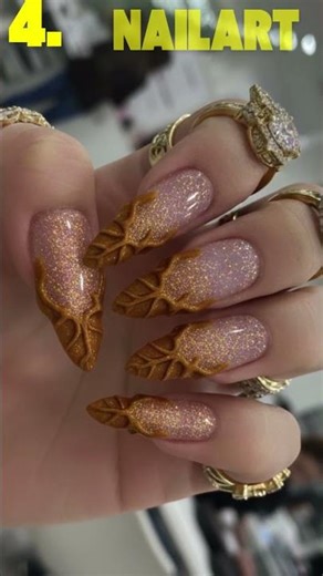 Top 8 Hauser 3D Fall Leaf Nail Art Designs | Epic Autumn Nail Inspo