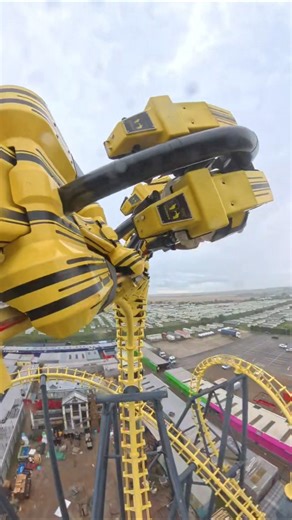 Let's ride the world's tallest suspended looping coaster #shorts #viral #rollercoaster #themepark