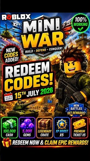 Roblox Mini War Codes | Mini War Redeem Codes