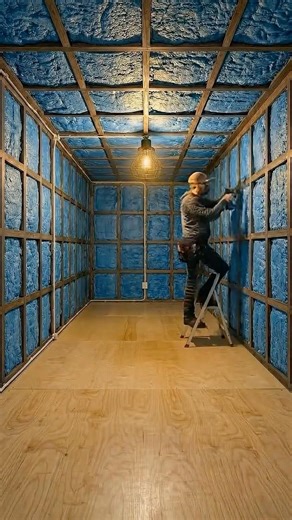 I built the most ORGANIZED secret bunker in the world. 🛠️ #interiordesign #shippingcontainer #asmr