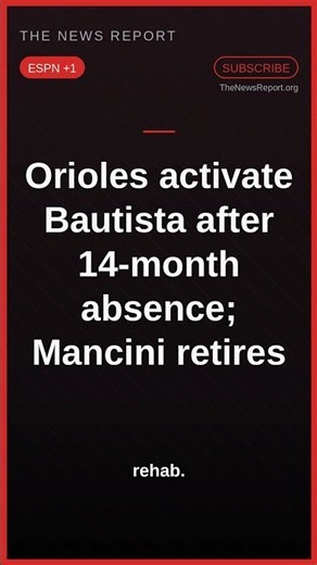 Orioles' Bautista Returns After 14-Month Absence #Shorts