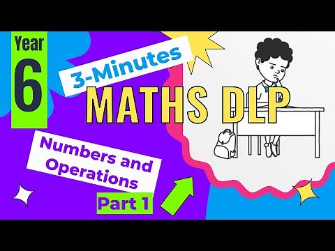 3-Minutes MATHS DLP Year 6: Numbers and Operations (Problem Solving - Part 1). Sokongan Nota PDF.
