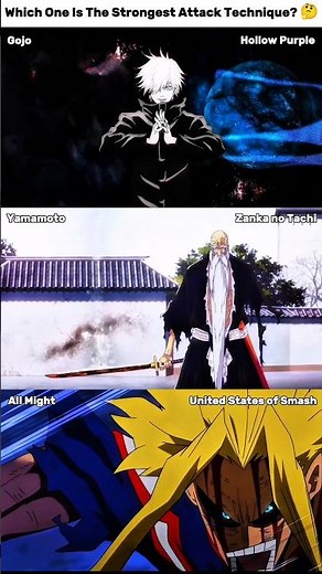 The STRONGEST Attack Technique | Power Scaling Part-1 #jjk #bleachtybwedit #mha #animeedit #amvshort