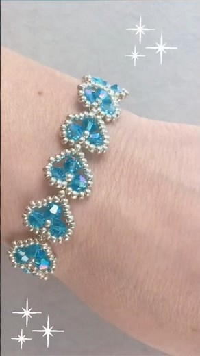 I 💖 Beading! Easy Crystal Hearts BeadedBracelet Tutorial: How to Make Braceletswith Beads & Thread