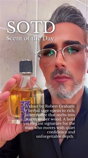 Step into a world where strength is not loud, but refined. Valour by Robert Graham is a blended essence that captures the very soul of audacity and sophisticated self-possession. On first encounter, crisp clary sage unfolds like morning mist on a cedar terrace, bringing an herbal brightness that feels both fresh and cultivated. Beneath it, the bittersweet warmth of Brazilian coffee bean emerges — rich, intoxicating, and evocative of leather chairs in a private club. Finally, the trail settles in
