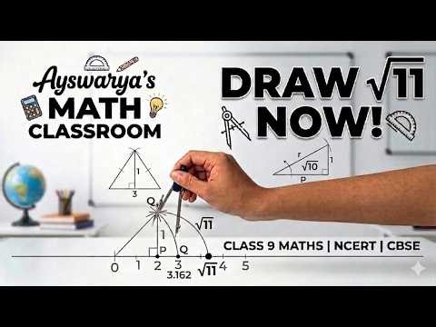 How to Draw √11 on a Number Line 📐 | NCERT/CBSE