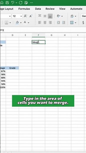 How To Merge Cells in Excel! #excel #exceltutorial #exceltips