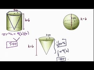 Comparing spheres, cones, and cylinders