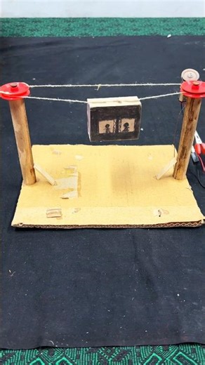 Cardboard ropeway model | Best science project for students #diy #dcmotor #schoolproject