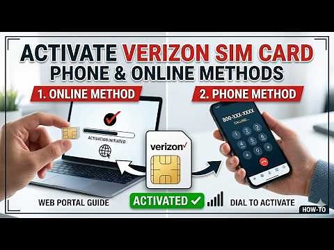 📱 Activating Your Verizon SIM Card: Phone & Online Methods