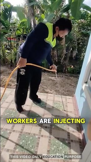 Hidden Termite Control Under Floors, Smart Construction Trick : #termite #construction #viralvideo