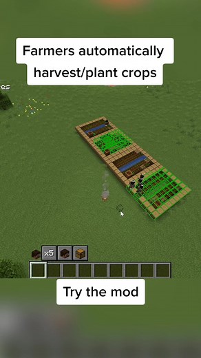 More farms you have in your village, more farmers you can hire! Mod link in my bio #minecraft #mod