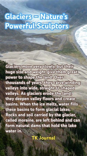 ❄️ Glaciers – Nature’s Powerful Sculptors. #nature #glaciers #knowledge #earth 🌎📖🏔️🥶❄️📚
