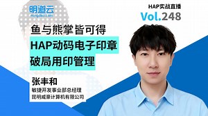 HAP实战直播第248期《鱼与熊掌皆可得：HAP动码电子印章破局用印管理》