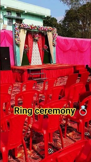 Ring Ceremony Stage Setup 💍 | Simple & Elegant#ringceremony #wedding