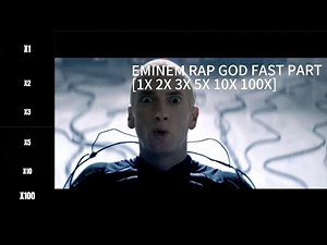 Eminem rap god fast part [1X 2X 3X 5X 10X 100X]
