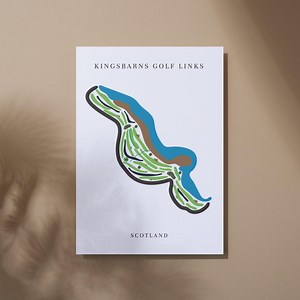 Kingsbarns Golf Links Golf Course Prints, Scotland | Golf Prints, Golf Course Map, Golf Map, Golfer Gift for Him - Etsy