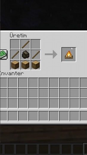 How to Make a Campfire / Minecraft Crafting Recipes / #shorts