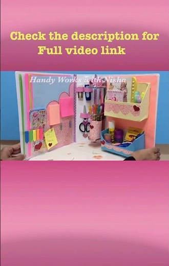 DIY Desktop Organizer using a Folder/ Easy Desktop Organizer #shorts