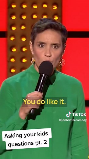 Asking your kids questions Part two. #liveattheapollo #standupcomedy #jenbrister #ontour #comedy