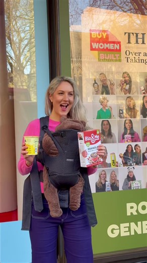 Celebrating female founders at the Buy Women Built Whole Foods window installation, with Dr Megan and so many other incredible brands💫✨